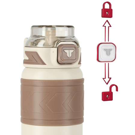 Kubek termiczny ze słomką szczelny antypoślizgowy 500ml - beige