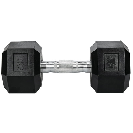Hantle stalowe HEX pokryte gumą - 10kg (1 sztuka)