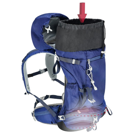 Plecak turystyczny trekkingowy 40l – blue P07