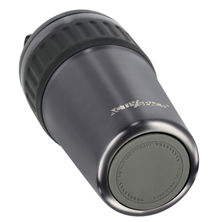 Kubek termiczny ze słomką ustnikiem szczelny premium 630ml - dark grey