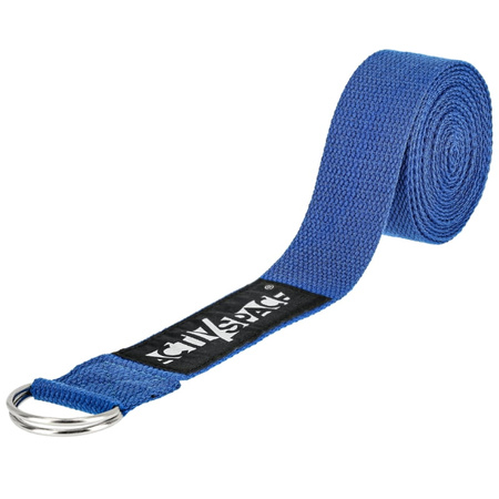 Wytrzymały pasek do yogi 300x3,8cm - blue
