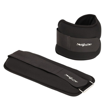 Obciążniki na kostki i nadgarstki ciężarki na ręce 2x2 kg - black