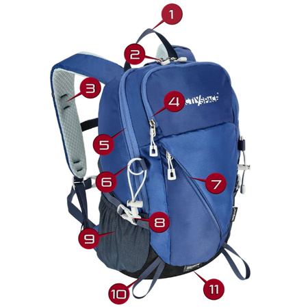 Plecak turystyczny trekkingowy 22l – blue P05
