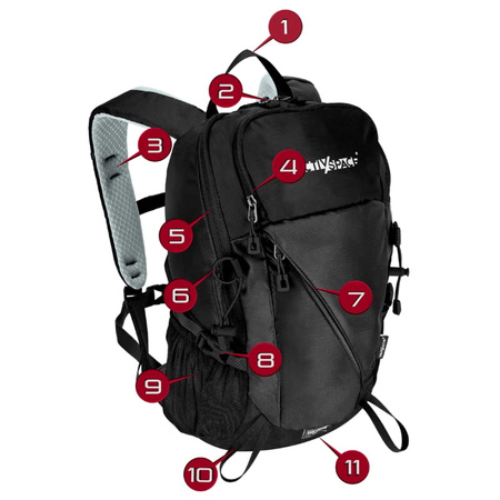Plecak turystyczny trekkingowy 22l – black P04