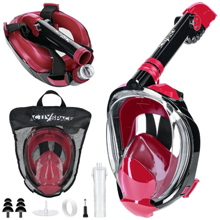 Maska do nurkowania pełnotwarzowa nie paruje - L/XL RED M10