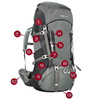 Plecak turystyczny trekkingowy 60l – grey P09