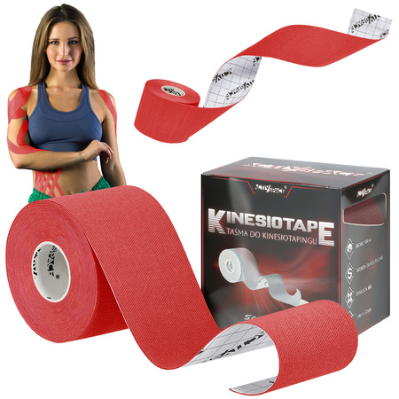 Taśma do tapingu kinezjologiczna tape premium - red 