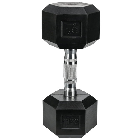 Hantle stalowe HEX pokryte gumą - 10kg (1 sztuka)