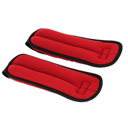 Obciążniki na kostki i nadgarstki ciężarki na ręce 2x0,5 kg - red