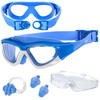 Okulary pływackie dla dzieci na basen ANTI-FOG - blue