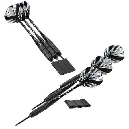 Zestaw 6 rzutek lotki do gry dart sizalowy - profesjonalny - SILVER