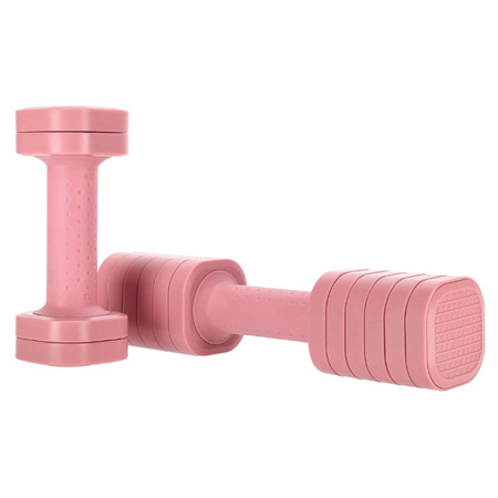 Hantle ciężarki regulowane hantelki do ćwiczeń 4w1 – pink