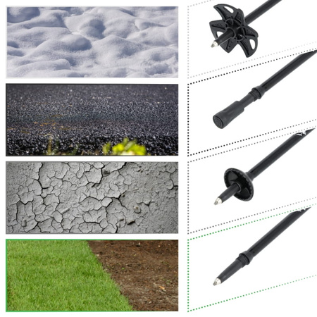 Kijki trekkingowe regulowane red - Składane K04