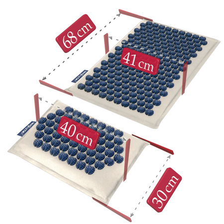 Kokosowa ECO Mata do akupresury - zestaw GRANATOWY