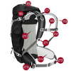 Plecak turystyczny trekkingowy 40l – black P06
