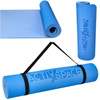 Mata TPE do ćwiczeń fitness jogi karimata - blue - 0,6cm