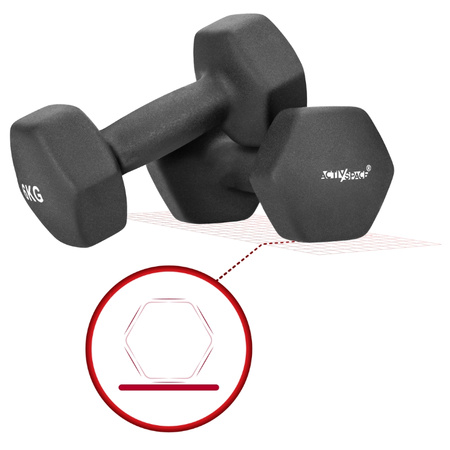 HANTELKI 2x6kg do ćwiczeń - ciężarki neoprenowe