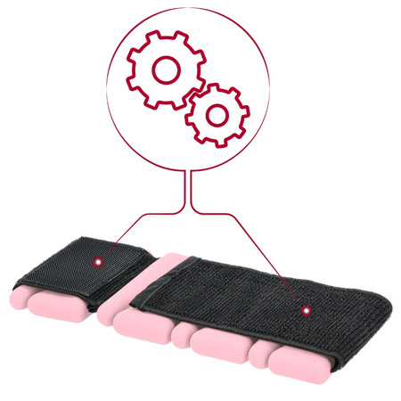 Obciążniki na kostki nadgarstki do ćwiczeń regulowane 2x 0,90 kg – pink