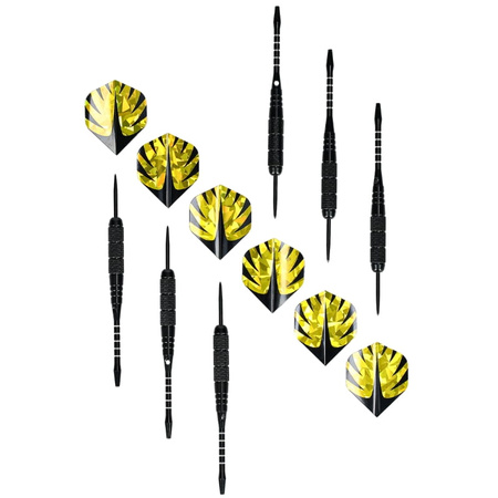 Zestaw 6 rzutek lotki do gry dart sizalowy - profesjonalny - GOLD