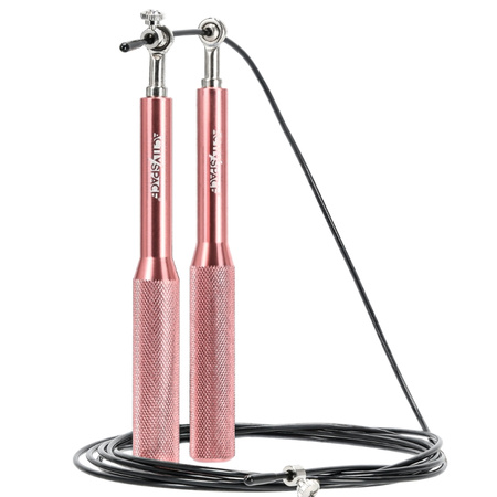Skakanka aluminiowa z łożyskami PRO fitness - pink S07