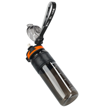 Butelka na wodę tritan 1000ml bidon z miarką – black