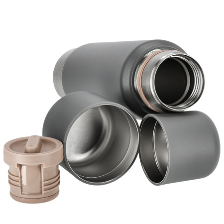Termos turystyczny próżniowy na kawę herbatę 1200ml stalowy - gray