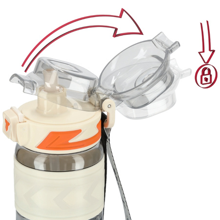 Butelka na wodę tritan 1000ml bidon z miarką – white