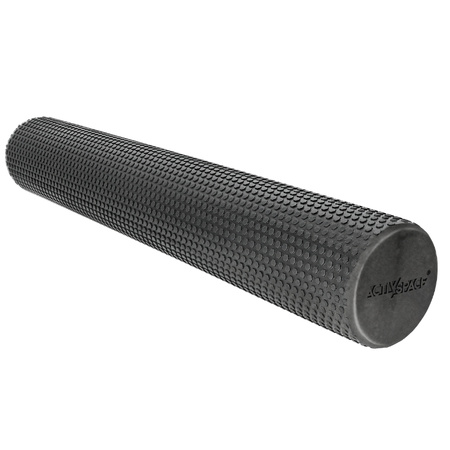 Duży roller wałek EVA do masażu pleców ciała z wypustkami 90 cm - black