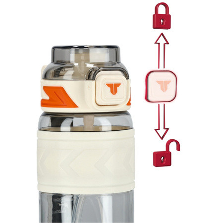 Butelka na wodę tritan 1000ml bidon z miarką – white