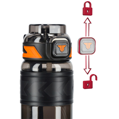 Butelka na wodę tritan 600ml bidon z miarką – black