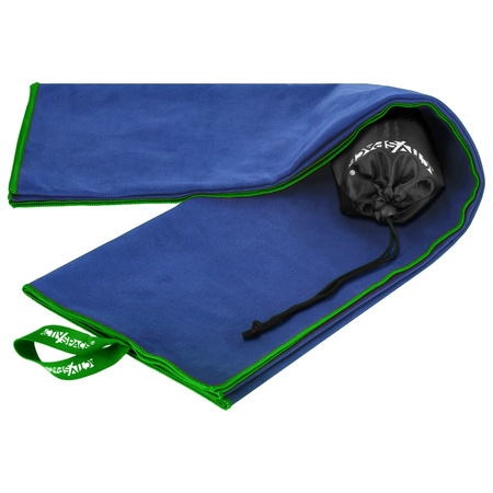 Ręcznik szybkoschnący z mikrofibry 180x90cm duży - blue + green