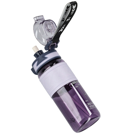 Butelka na wodę tritan 600ml bidon z miarką – purple