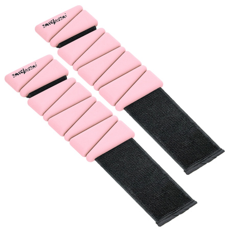 Obciążniki na kostki nadgarstki do ćwiczeń regulowane 2x 0,90 kg – pink