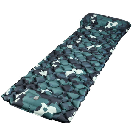 Materac dmuchany turystyczny samopompujący ultralekki 190x60x6cm – Military