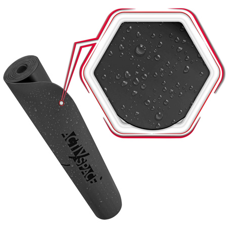 Mata PU antypoślizgowa do ćwiczeń jogi duża karimata – BLACK