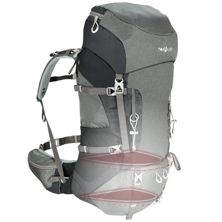 Plecak turystyczny trekkingowy 60l – grey P09