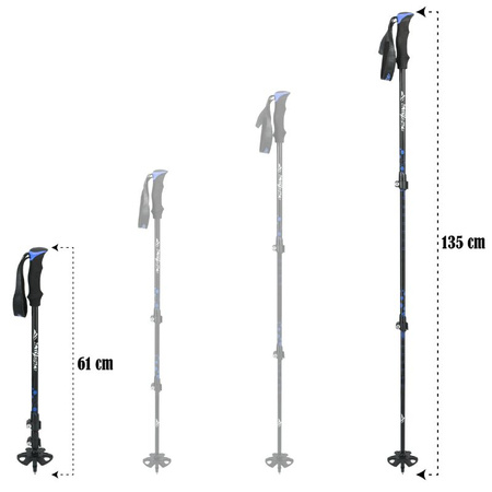 Kijki trekkingowe regulowane blue - Standard K07