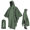 Peleryna przeciwdeszczowa ponczo z kapturem na deszcz wodoodporne – green