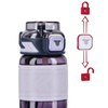 Butelka na wodę tritan 600ml bidon z miarką – purple