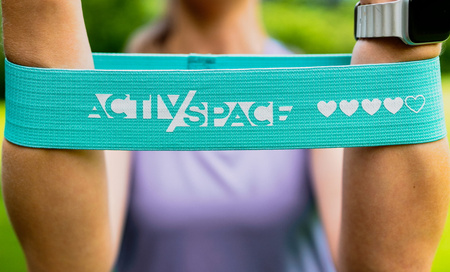 Zestaw 5 gum taśm MATERIAŁOWYCH mini band do ćwiczeń - pastel pink