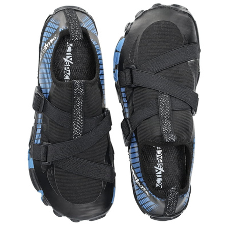 Buty do wody pływania wodne na jeżowce plaże sportowe - black-blue B05