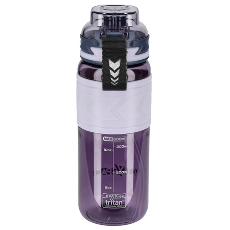 Butelka na wodę tritan 600ml bidon z miarką – purple