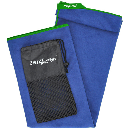 Ręcznik szybkoschnący z mikrofibry 180x90cm duży - blue + green