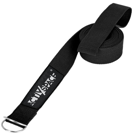 Wytrzymały pasek do yogi 300x3,8cm - black