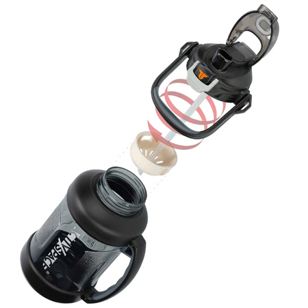 Butelka sportowa bidon na siłownię 2l – black