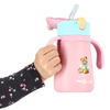 Kubek termiczny bidon dla dzieci ze słomką 360ml - pink
