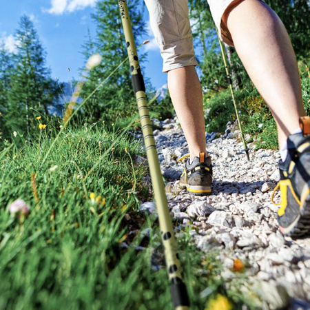 Kijki trekkingowe regulowane teleskopowe anti shock - beige K10