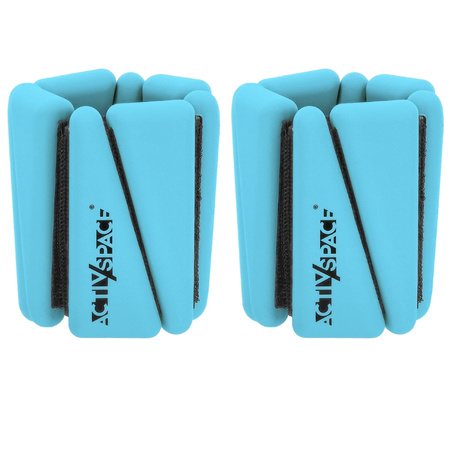 Obciążniki na kostki nadgarstki do ćwiczeń regulowane 2x 0,90 kg – blue