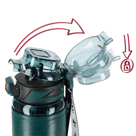 Butelka na wodę tritan 1000ml bidon z miarką – green