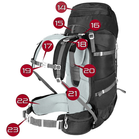 Plecak turystyczny trekkingowy 60l – black P08